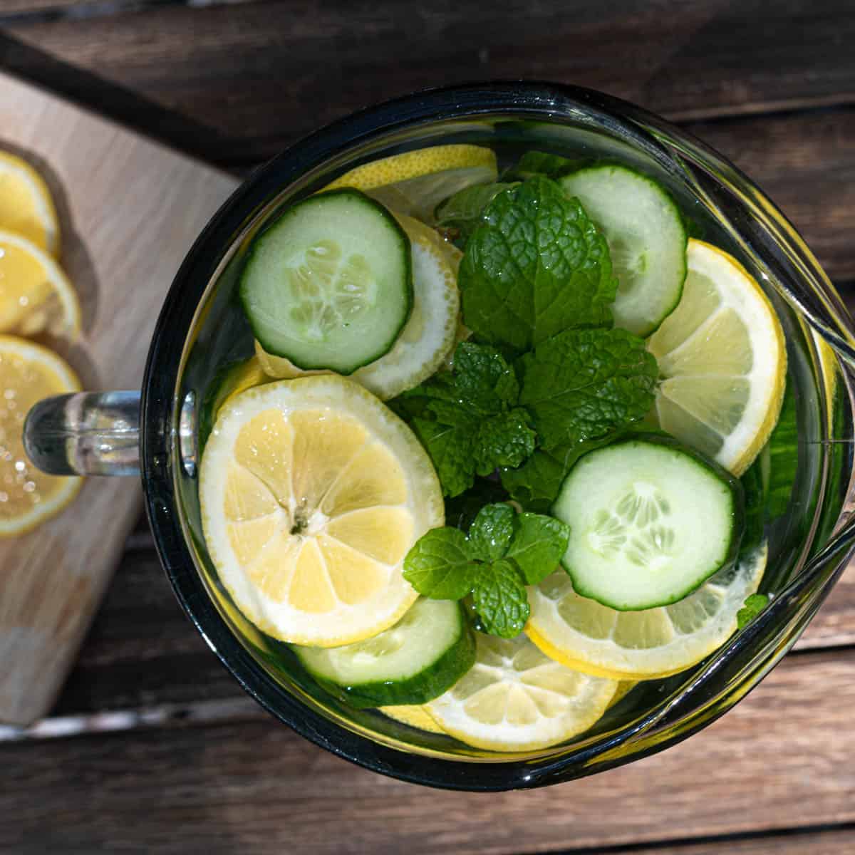 Cucumber, Lemon, and Mint Water