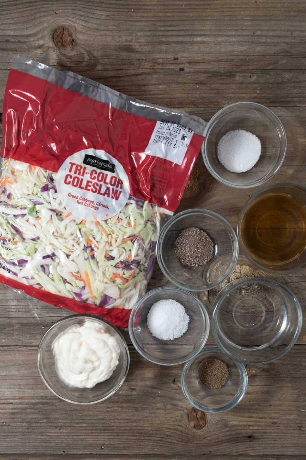 5 Minute Creamy Coleslaw (using bagged mix) Mandi of the Mountains