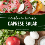A pin depicting caprese salad.