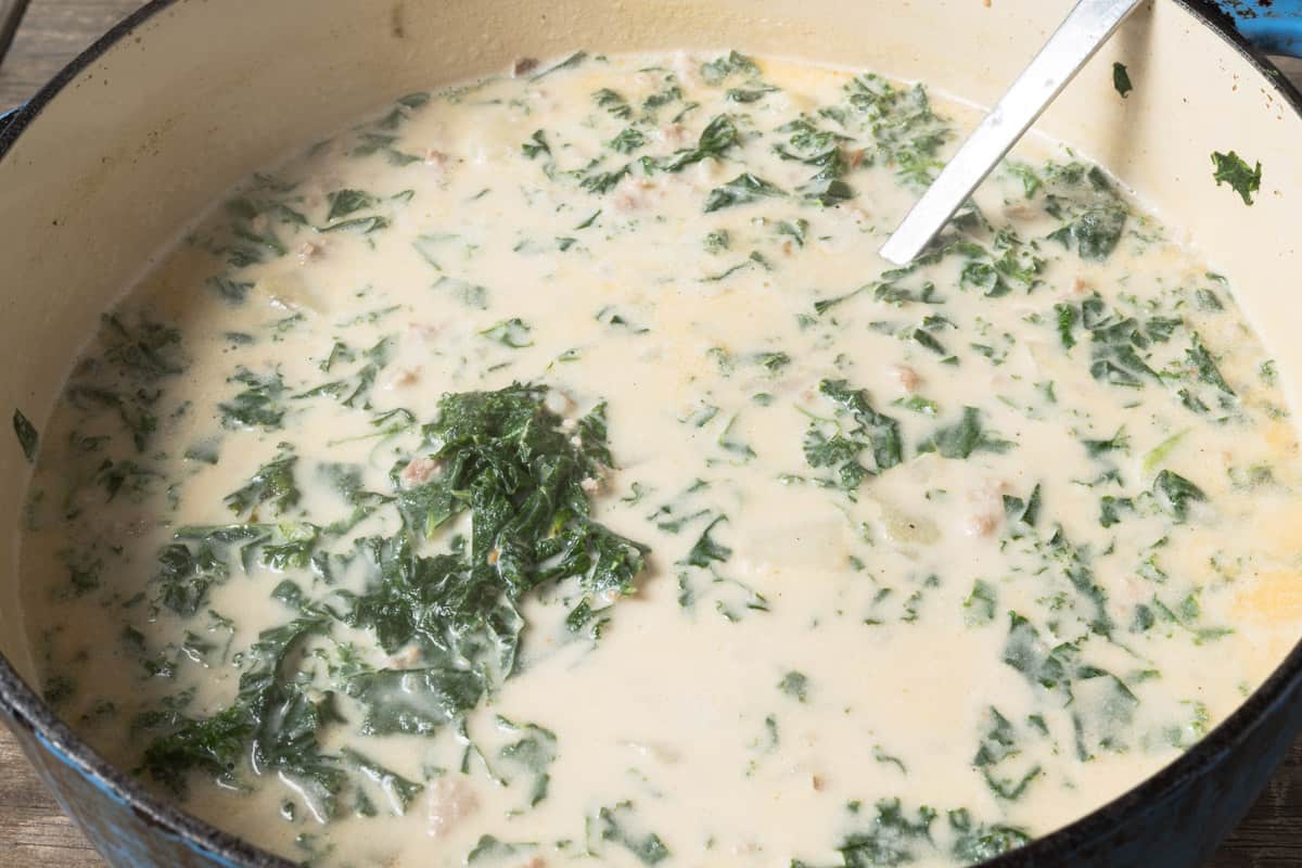 Creamy Italian Sausage Soup with Potatoes and Kale Mandi of the Mountains