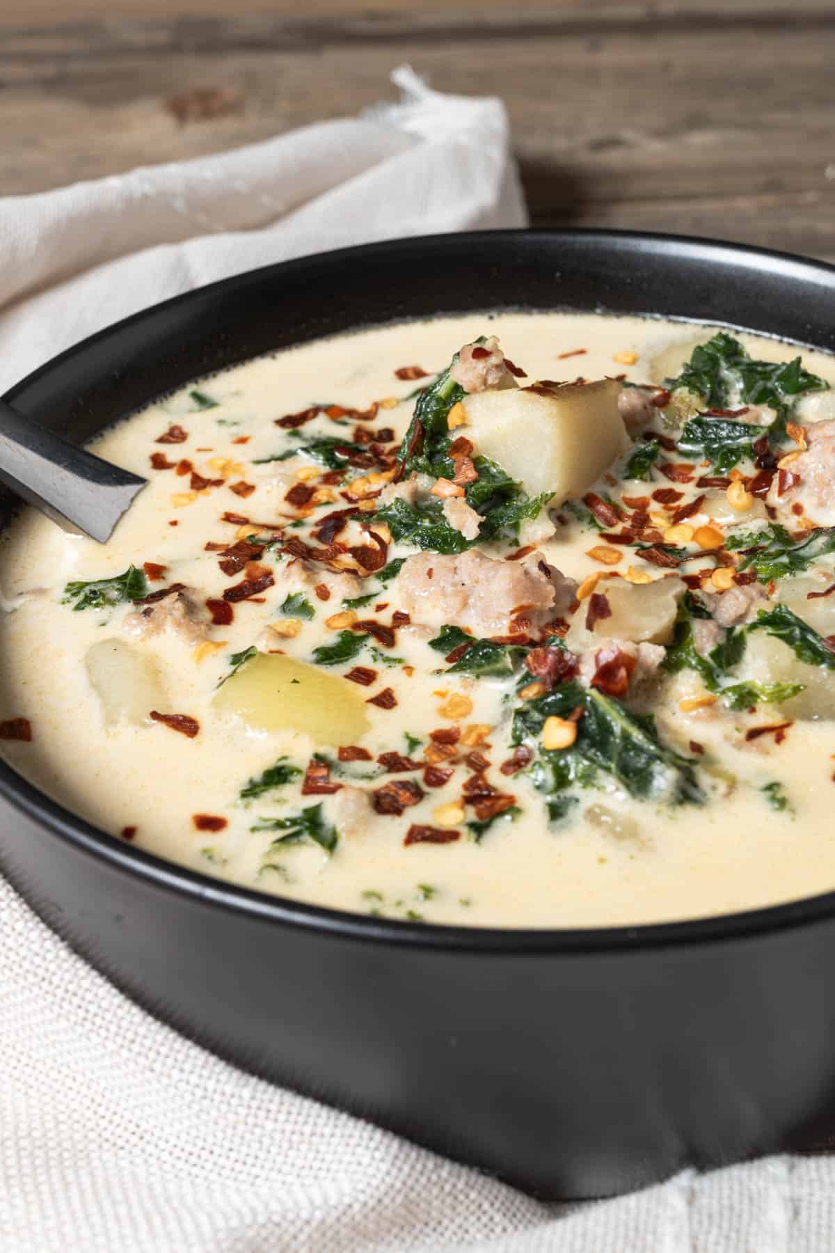 Creamy Italian Sausage Soup with Potatoes and Kale Mandi of the Mountains