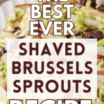 A pin depicting Brussels sprouts salad.