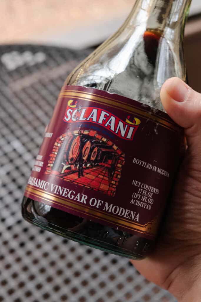 A bottle of balsamic vinegar of Modena.