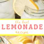 A pin depicting homemade lemonade.