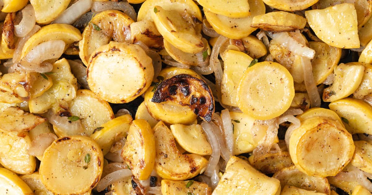 Grilled yellow squash 