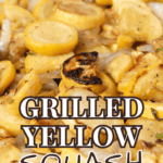 A pin depicting grilled squash.