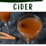 A pin depicting mulled apple cider.