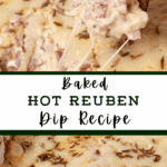 A pin depicting reuben dip.