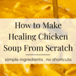 A pin depicting chicken noodle soup.