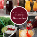 A pin depicting homemade grenadine syrup.